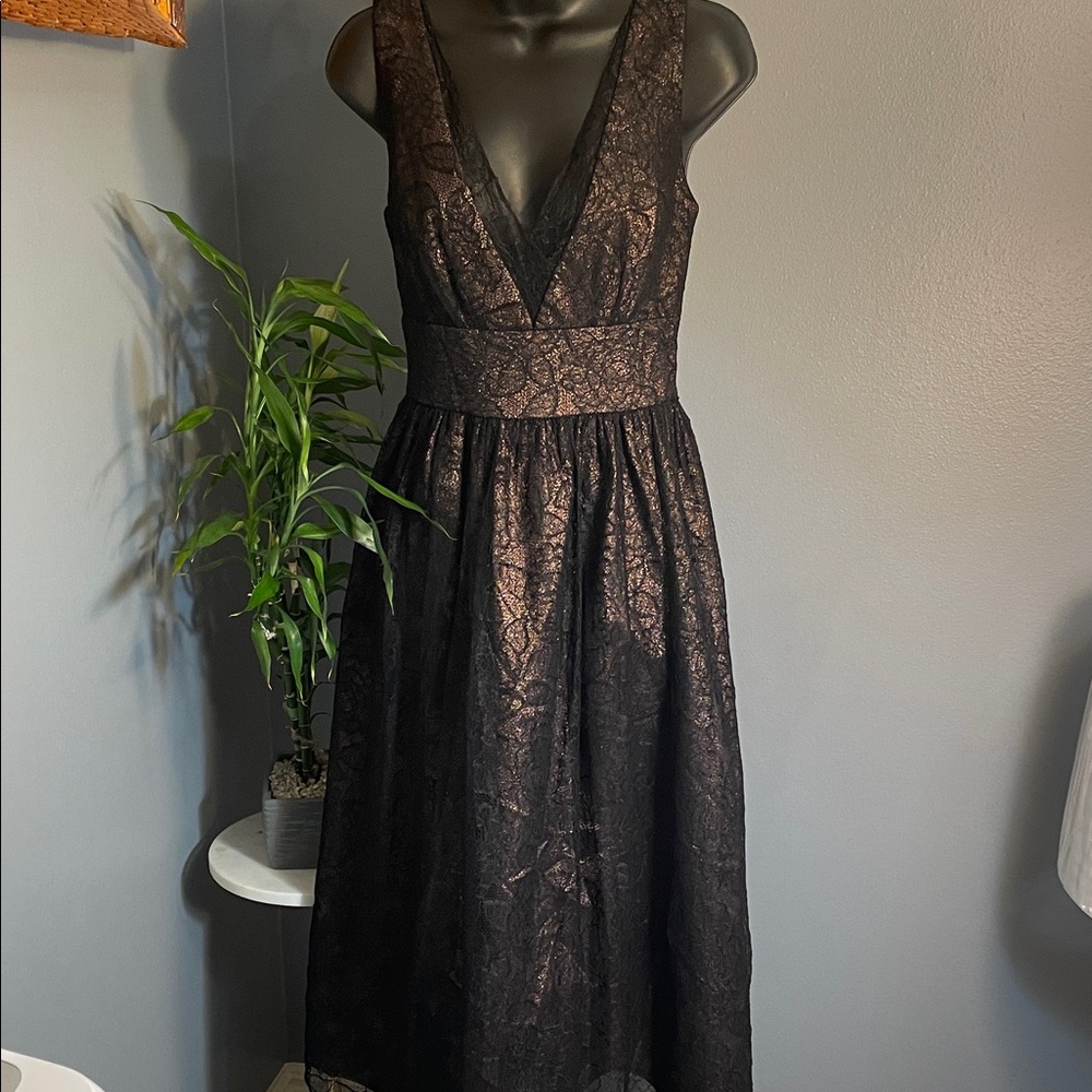 Vera Wang Black Lace Midi Dress- Never Worn !!